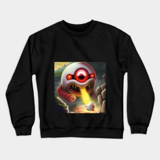 A very fierce Dug and monstrous Dig with red lightning and red eyes Crewneck Sweatshirt